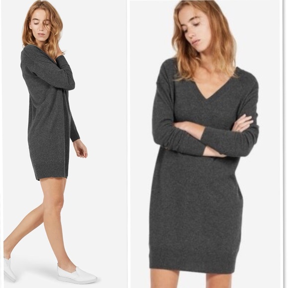 Everlane 100% Cashmere Midi Sweater-dress V -Neck In Charcoal Gray Size XS  is available for purchase on au PAY Market - Imported Goods Online Store  Co.Ltd. | au PAY Market - Online